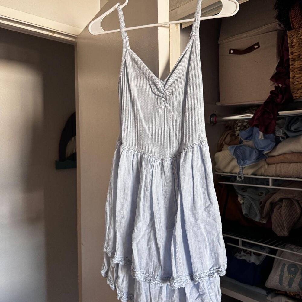 Aerie light blue flowy mini
